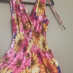 Floral Summer Elastic Waste Romper
